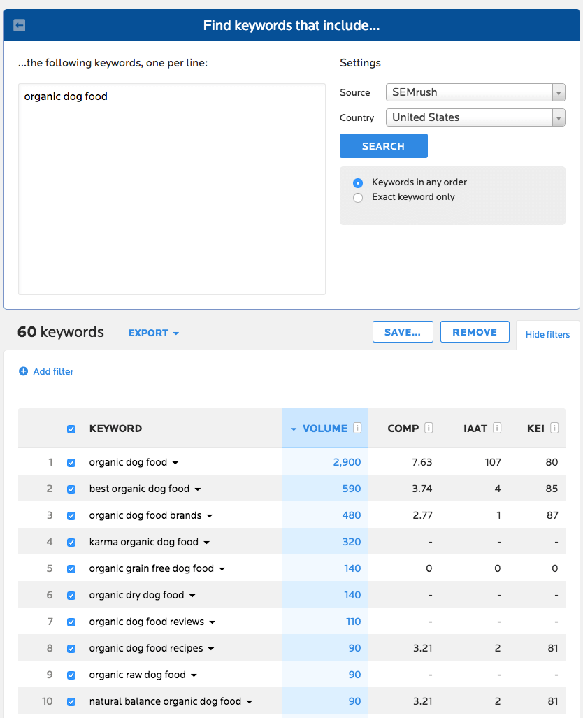 paid keyword research tool WordTracker