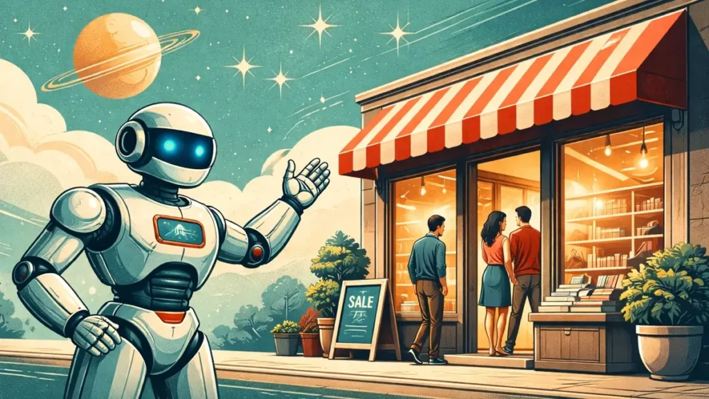 AI robot recommends business